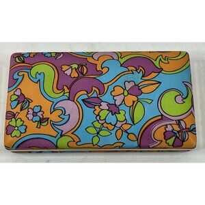 Vintage Mele Hippie Flower Power Mod Groovy 60s Floral Ring Travel Jewelry Box
